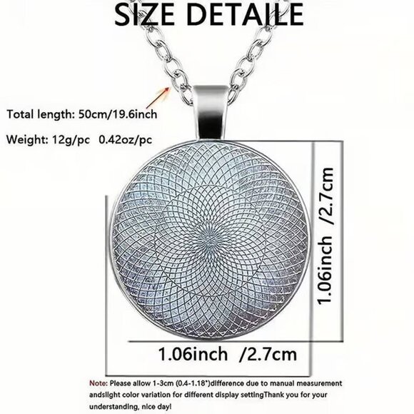 Silver BEE Glass Cabochon Pendant Necklace - Picture 2 of 3